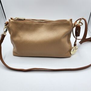 Valentine Tan Leather Crossbody Bag